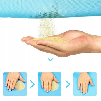  Mata koc plażowy z siatki przepuszczający piasek sand free 200 x 200 cm - niebieski - zdj. dodatkowe 2