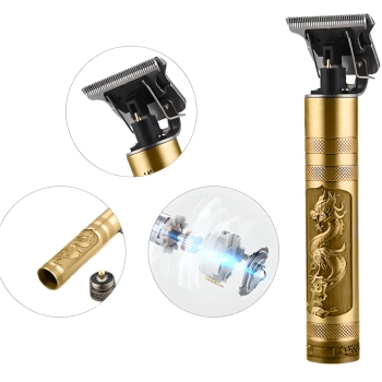  Maszynka golarka bezprzewodowa do strzyżenia włosów brody trymer 4 nasadki - zdj. dodatkowe 1