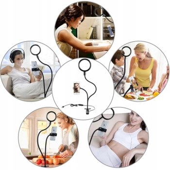  Lampa LED z uchwytem do telefonu selfie mocowana na klips - zdj. dodatkowe 2