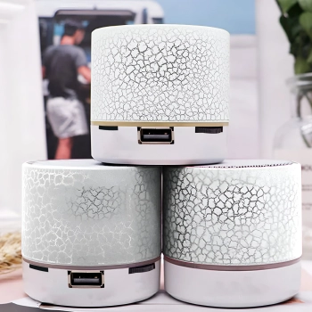  Mini głośnik bezprzewodowy Bluetooth z podświetleniem LED - biały - zdj. dodatkowe 2