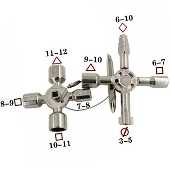  Klucz do szafek elektrycznych uniwersalny 10w1 - zdj. dodatkowe 3