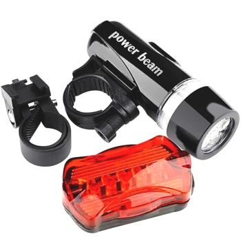  Lampka rowerowa przód tył 2 tryby świecenia na baterie - zdj. dodatkowe 1