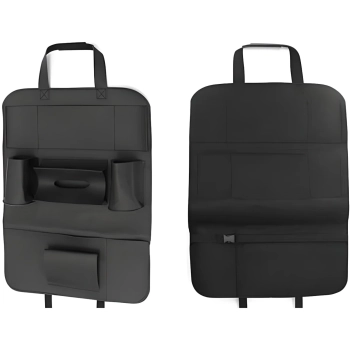  Organizer ochraniacz na fotel samochodowy 7 przegród eko skórka - czarny - zdj. dodatkowe 1