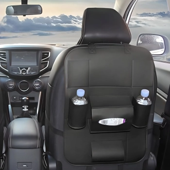  Organizer ochraniacz na fotel samochodowy 7 przegród eko skórka - czarny - zdj. dodatkowe 3