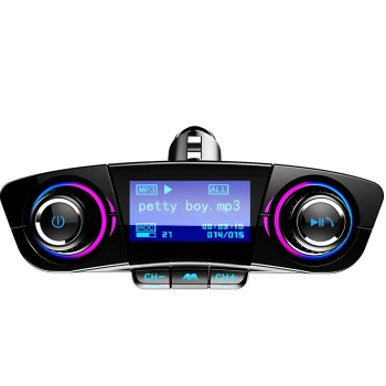  Transmiter samochodowy FM 8w1 Bluetooth TF/SD LCD do gniazda zapalniczki - zdj. dodatkowe 1