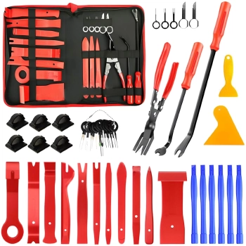 Zestaw narzędzi ściągaczy do demontażu tapicerki samochodowej - 45 el.