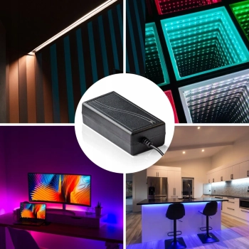  Zasilacz do taśm listew LED RGB kamer 2.1 x 5.5 mm 5A 12 V 60 W - zdj. dodatkowe 3
