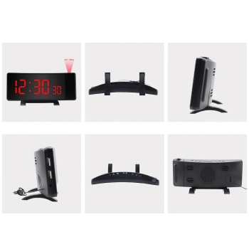  Zegar budzik z projektorem 10 stopni głośności ekran 8'' - zdj. dodatkowe 1