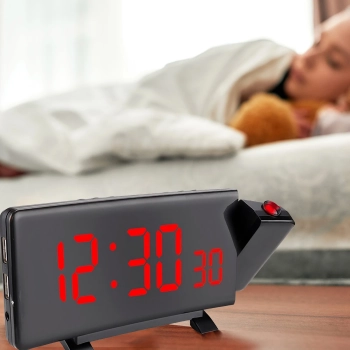  Zegar budzik z projektorem 10 stopni głośności ekran 8'' - zdj. dodatkowe 2