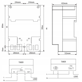  Programator włącznik czasowy timer na szynę 30 programów LCD - zdj. dodatkowe 3