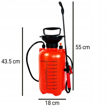  Opryskiwacz ogrodowy ręczny ciśnieniowy 5 l - czerwony - zdj. dodatkowe 3