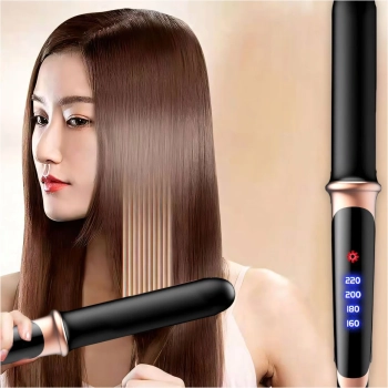  Prostownica do włosów ceramiczna 4 stopnie 160-220 C LCD - zdj. dodatkowe 1