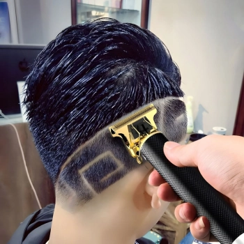  Maszynka bezprzewodowa do strzyżenia golenia włosów brody trymer 4 nasadki 5 W - zdj. dodatkowe 2