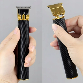  Maszynka bezprzewodowa do strzyżenia golenia włosów brody trymer 4 nasadki 5 W - zdj. dodatkowe 3