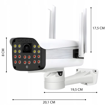  Kamera bezprzewodowa zewnętrzna z detekcją ruchu Wi-Fi IP Full HD 20 LED - zdj. dodatkowe 3