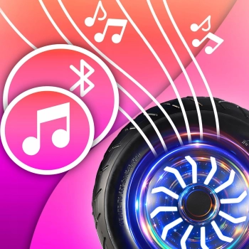  Deskorolka elektryczna Hoverboard z głośnikiem Bluetooth światłem LED ochraniaczami 6.5'' - zdj. dodatkowe 3