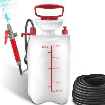  Opryskiwacz ogrodowy ręczny ciśnieniowy 5 l - biało czerwony - zdj. dodatkowe 1