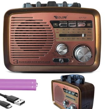 Radio FM pokojowe kuchenne przenośne na baterie Bluetooth USB SD