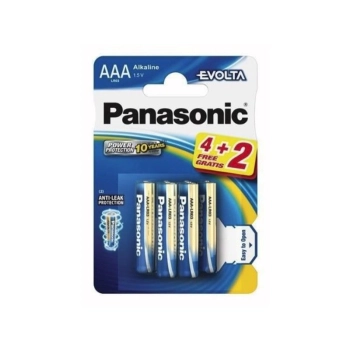 Bateria Alkaliczna Panasonic 1,5V LR03 Evolta AAA - Blister 6 Sztuk