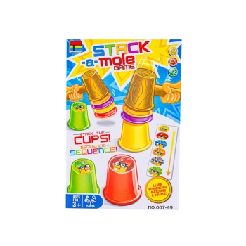 Gra zręcznościowa na refleks ZBUDUJ WIEŻĘ KUBKI, Ułóż kolorowe kubeczki