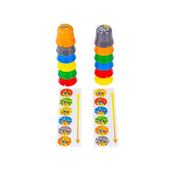 Gra zręcznościowa na refleks ZBUDUJ WIEŻĘ KUBKI, Ułóż kolorowe kubeczki