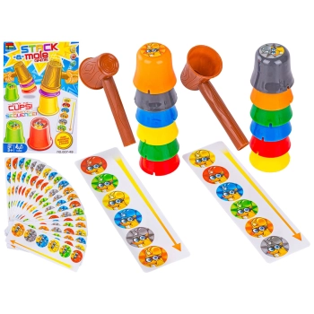 Gra zręcznościowa na refleks ZBUDUJ WIEŻĘ KUBKI, Ułóż kolorowe kubeczki