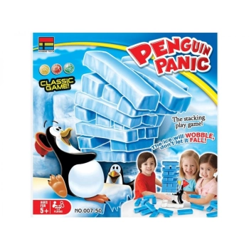 Gra zręcznościowa na refleks ZBUDUJ WIEŻĘ Pingwinkowa krzywa wieża