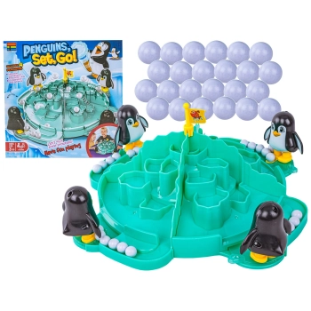 Rodzinna gra zręcznościowa, planszowa PINGWINKOWE PIŁKARZYKI, Piłka nożna "Penguins, Set, Go!"