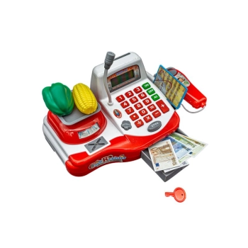 Edukacyjna sklepowa kasa fiskalna - kalkulator, waga, akcesoria