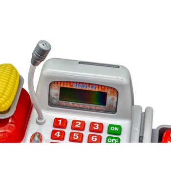 Edukacyjna sklepowa kasa fiskalna - kalkulator, waga, akcesoria