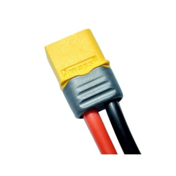 Gniazdo XT60 z osłoną oraz z przewodem - Amass - Żeński 100mm (female)