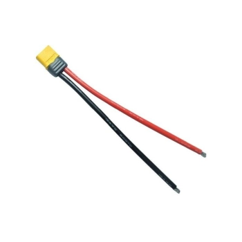 Gniazdo XT60 z osłoną oraz z przewodem - Amass - Żeński 100mm (female)