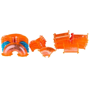 Świecące Klocki Magnetyczne, Tor Kulkowy Dla Kulek 110 Elementów Kulodrom