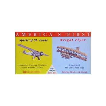Model plastikowy - Samoloty America's First - Spirit of St Louis / Wright Flyer - Glencoe Models (2szt)