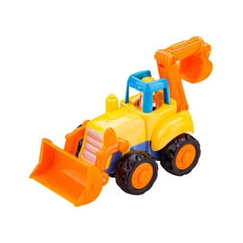 Zestaw 4 Pojazdów Z Napędem, Pojazdy Budowlane, Traktor, Koparka, Wywrotka, Betoniarka