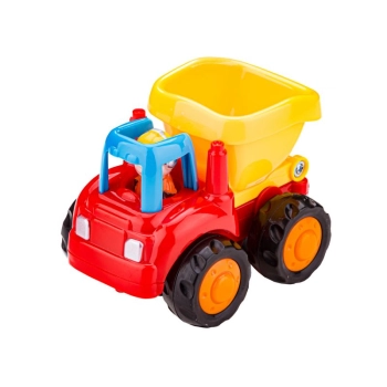 Zestaw 4 Pojazdów Z Napędem, Pojazdy Budowlane, Traktor, Koparka, Wywrotka, Betoniarka