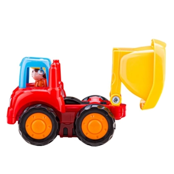 Zestaw 4 Pojazdów Z Napędem, Pojazdy Budowlane, Traktor, Koparka, Wywrotka, Betoniarka