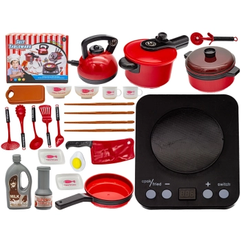 Zestaw Kuchenny Do Gotowania, Czajnik, Patelnia, Akcesoria 24 Elementy