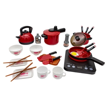 Zestaw Kuchenny Do Gotowania, Czajnik, Patelnia, Akcesoria 24 Elementy