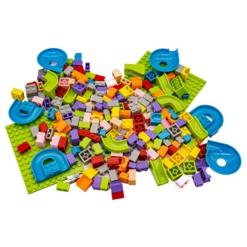 Tor Kulkowy Z Klockami 256 elementów, Kolorowe Klocki