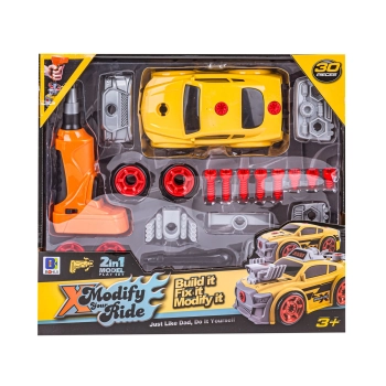 Sportowy Samochód do rozkręcania i skręcania 2w1 TUNING + Wkrętarka