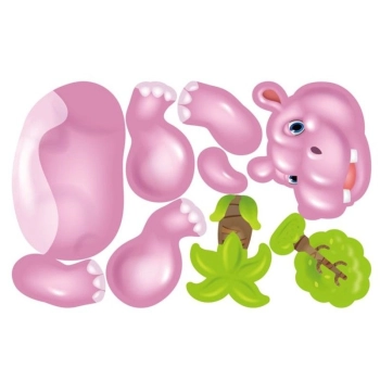 Kreatywna Mozaika ZOO W Walizce 198 el. Układanka 3D, Klocki, Wkrętarka Zestaw Konstrukcyjny