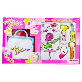 Zestaw Małego Doktora - Torebka, Stetoskop, Strzykawka
