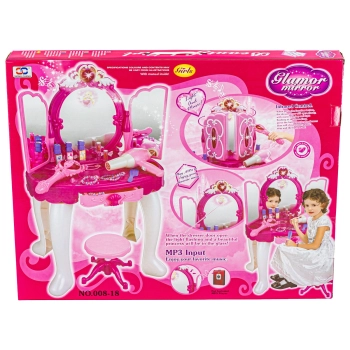 Toaletka dla Małej Księżniczki - dźwięki, światło, akcesoria, gniazdo MP3