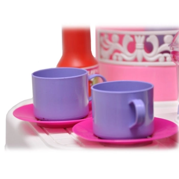 Kuchnia z piekarnikiem różowa - dźwięki, światło, akcesoria