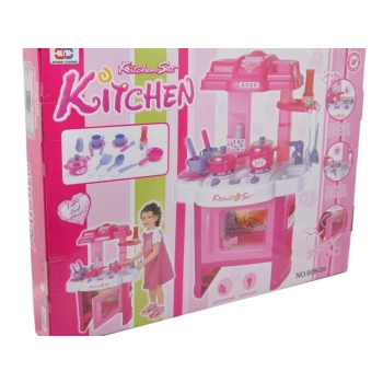 Kuchnia z piekarnikiem różowa - dźwięki, światło, akcesoria