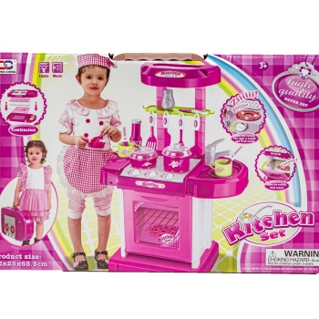 Różowa Kuchnia Z Piekarnikiem, Światło, Dźwięki, Akcesoria
