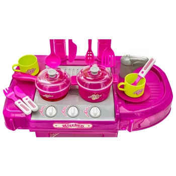 Różowa Kuchnia Z Piekarnikiem, Światło, Dźwięki, Akcesoria