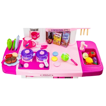 Multifunkcyjna Kuchnia Z Płytą Gazową I Panelem Dotykowym Różowa