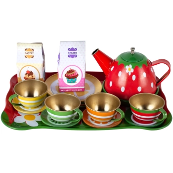 Zestaw Kawowy, do Parzenia Herbaty Kawy Czajnik Filiżanki + Akcesoria 17 el.